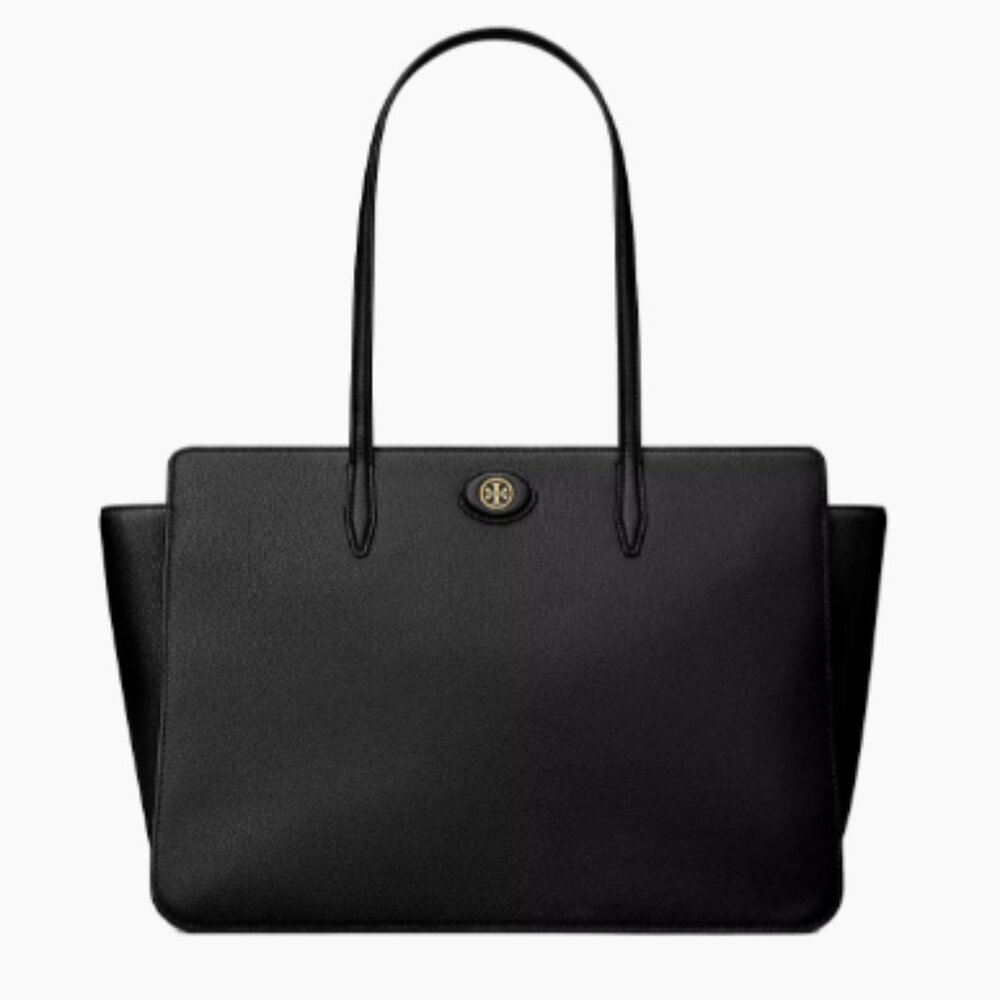 Tory Burch Leather Tote Bag Black - Picture 2 of 8
